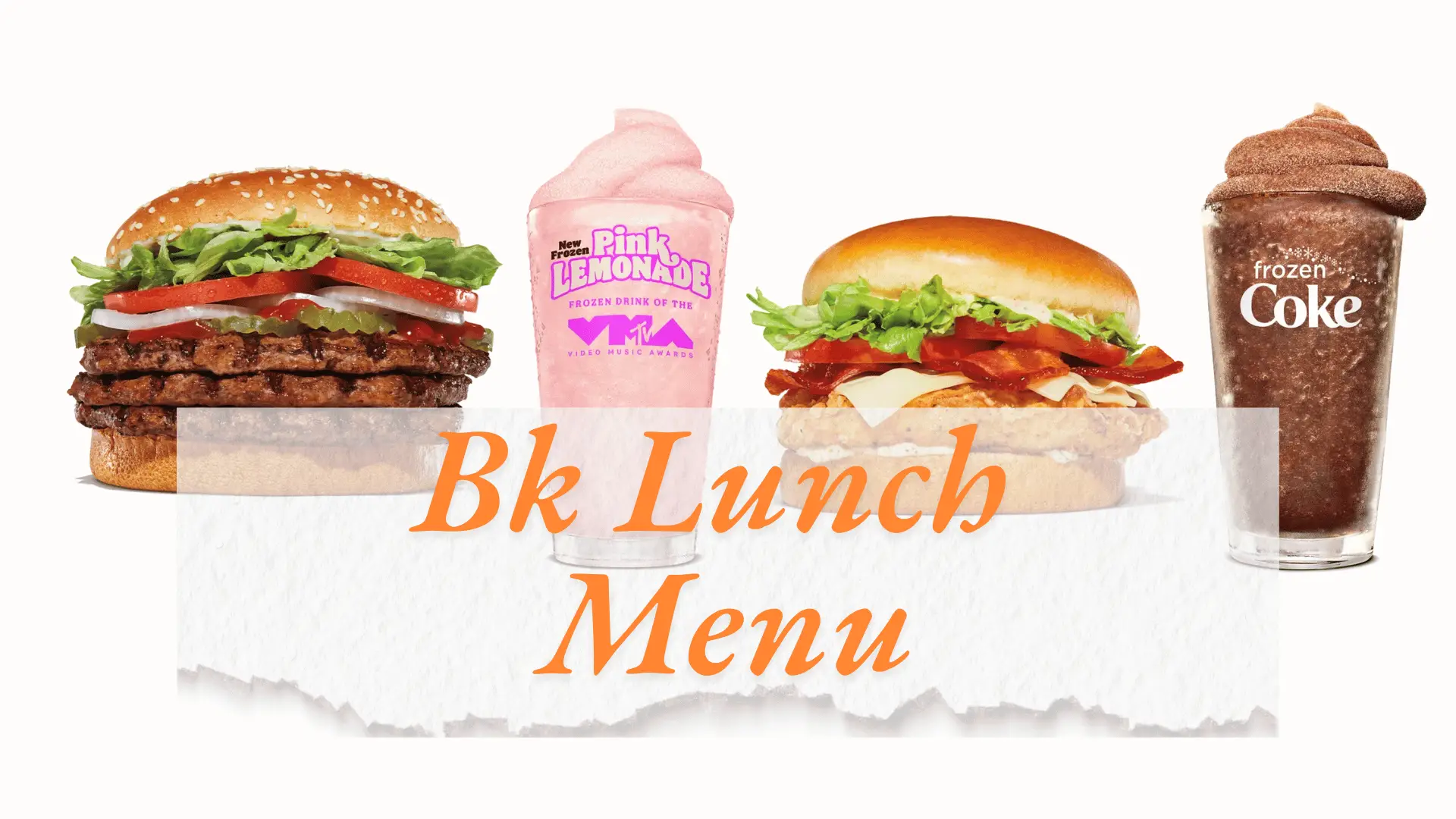 Burger King Lunch Menu